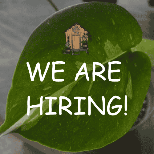 WE ARE HIRING! The Plant Shack